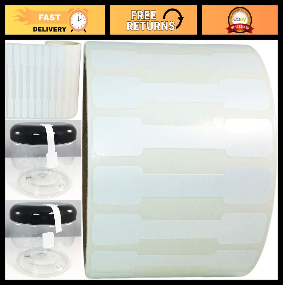 Tamper Evident Labels 0.5×2.75 Inch – 500 Tamper Proof Stickers for Food, Packag