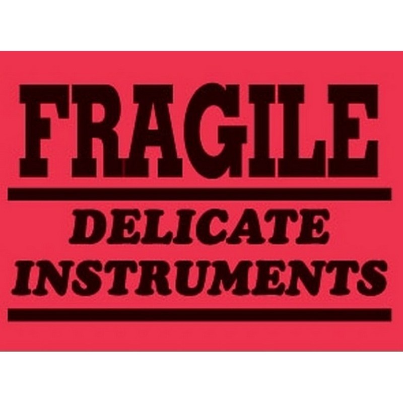 3″ x 4″ Fragile Delicate Instrument Labels (500 per Roll)