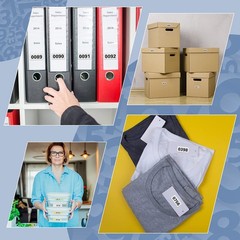 0001-2100 Consecutive Inventory Number Stickers Self Adhesive Labels for Storage