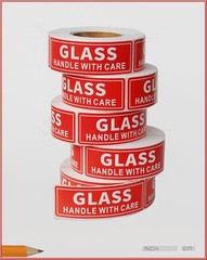 900 GLASS Labels 1×3” Handle With Care Shipping Moving Adhesive Packing Stickers