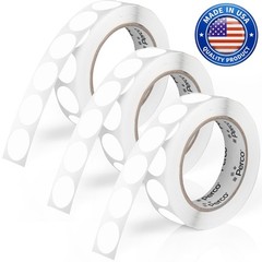 White Perforated Round Circle Dot Sticker 1Inch Labels — 3 Rolls, 3,000 Stick…
