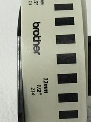 Lot Of 12 Brother DK-2214 White Paper Shipping Labels , 12MM, FREE SHIPPING