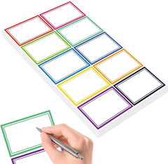 550 Pcs Name Tags Stickers, 3.5X2.25 Inch Blank Name Labels Stickers, 10 Colors