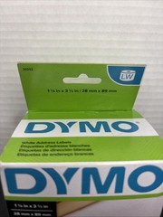 DYMO AUTHENTIC LW WHITE MAILING ADDRESS LABELS LABELS 2ROLLS OF 350 (700 TOTAL)