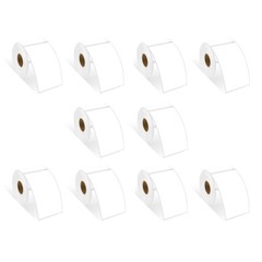 30256 White Labels 2-5/16″ x 4″ compatible with Dymo TURBO 450 400 Duo 10Rolls