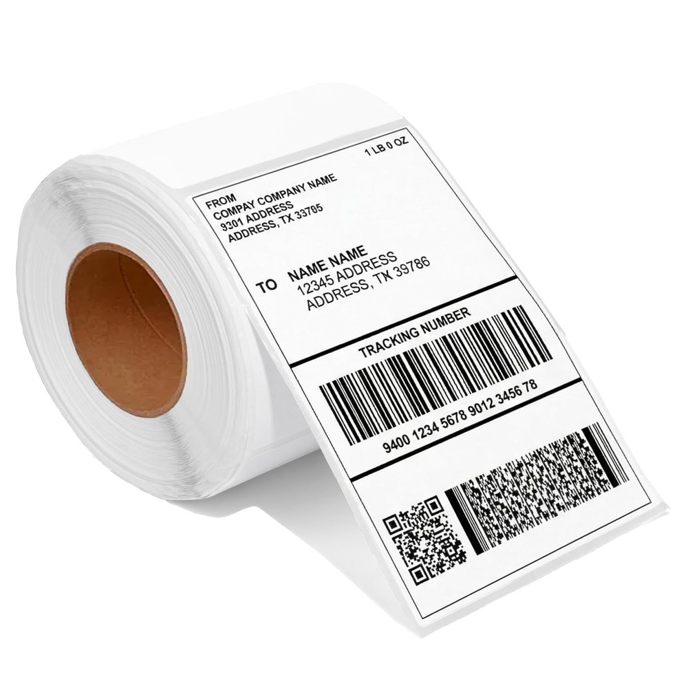 Aegis Adhesives – 4″ X 6″ Direct Thermal Labels with 3″ Core (1000 Count, 1 Roll
