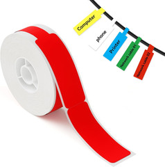 Red Cable Labels for D11/D110/D101 Label Maker, 0.49” x 4.29”12.5mm x 109mm…