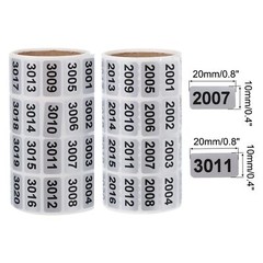 2001 to 3000 3001 to 4000 Consecutive Number Stickers Inventory Label Black N…