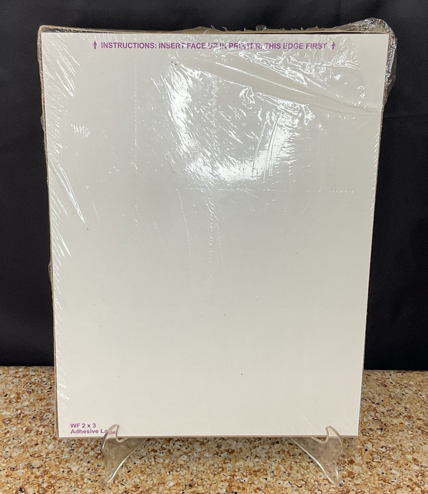 12 WF 2”x3” Rectangle Adhesive Labels On 8.5”x11” Sheet/250 Sheets-3000 Labels