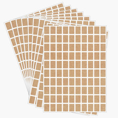 Color Coding Labels,3000 PCS 1/2″ x 3/4″ Kraft Paper Rectangular Label,for Garag