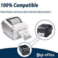12 Rolls Compatible for Zebra & Rollo Printers 4″x 6″ Shipping Labels 500/Roll