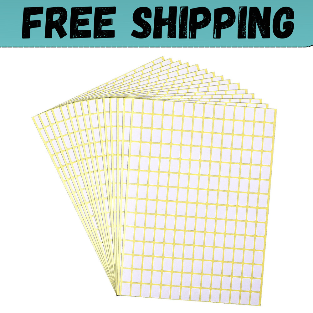 2940Pcs Matte Small White Labels Stickers Blank Labels Removable Price Tags