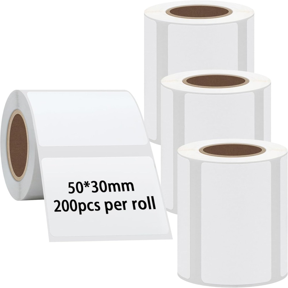 50x30mm Portable Printer Label Paper Multi-Purpose Tear Resistant Direct Ther…