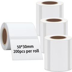 50x30mm Portable Printer Label Paper Multi-Purpose Tear Resistant Direct Ther…