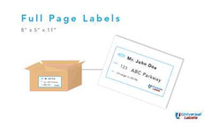 400 8.5 x 11 Full Sheet Shipping Labels, Inkjet or Laser, Vertical Slit Peel