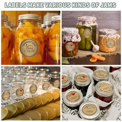 500 Pcs 2″ Round Homemade with Love Kraft Labels with 6 Designs – MultiUse St…