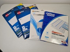 Avery 5267 5195 Laser Labels Lot Office Depot 5160 OfficeMax 5260 Return Address