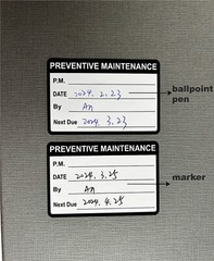 M MeshaKippa 2×3 inch 200pcs Black Preventative Maintenance Waterproof Sticker