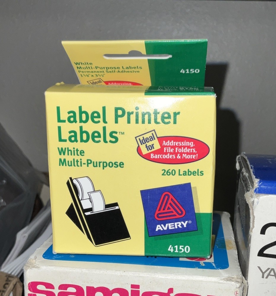 Avery Multi-Purpose Labels 4150 260 Labels 1-1/8” X 3-1/2” Expired 2010