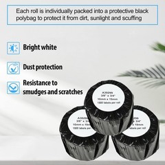 2 Roll 3/8” x 3/4” Self-Adhesive LW 2-UP Jewelry Price Tag Labels Direct Th…