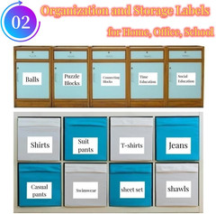 Removable Waterproof Labels for Storage Bins – 100 4″ X 6″ Organizing Name Label