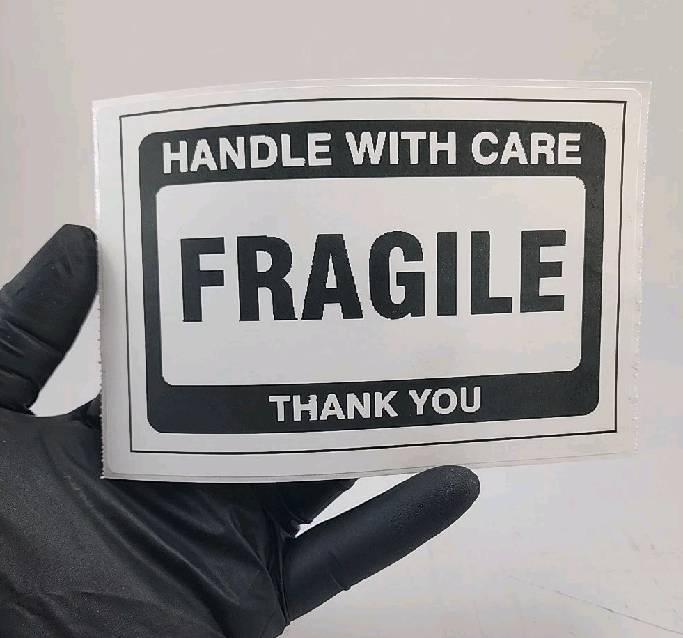 Lot of 50 Ebay Seller Large 4″ x 6″ Fragile Handle with Care Cover-up Labels