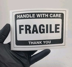 Lot of 50 Ebay Seller Large 4″ x 6″ Fragile Handle with Care Cover-up Labels