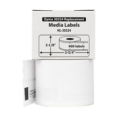 12 Rolls of 400 Media/Badge Labels in Cartons for DYMO® LabelWriters® 30324