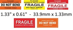 FRAGILE STICKER 1.33″ x 0.61″ FRAGILE HANDLE WITH CARE Stickers Do Not Bend