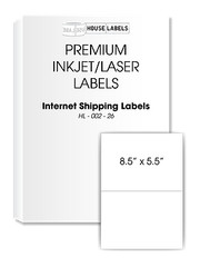 100 Half Sheet Internet Shipping Labels Fast Peel eBay PayPal 8.5 x 5.5