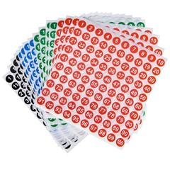 16 Sheets Small Round Number Stickers – Self Adhesive Labels for Office, Home…