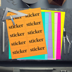2″ X 4″ Colored Labels Stickers 24 Sheets, 240 Labels for Laser/Inkjets