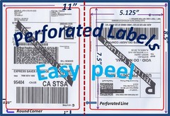 1000 Perforated Rounded Corner Shipping Labels 2 Per Sheet-8.5 x 11Self Adhesive