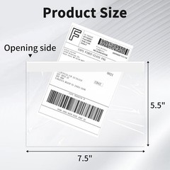 7.5″ x 5.5″ Clear Adhesive Top Loading Packing List/Shipping Label Envelopes …