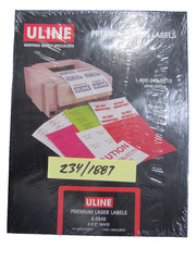 ULINE S-3845 4X2″ WHITE Premium Laser Labels 1000 Labels/Box *SEALED*