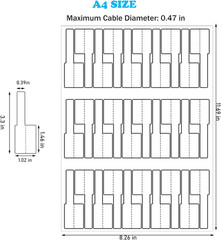 White Cable Labels, 300 Premium Wire Label Tags for Electronics, Printable Cord