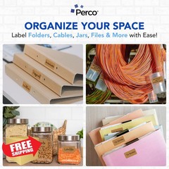 Perco Kraft Brown Labels 1×2″ 500 Roll