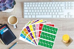 300pcs Cable Labels, 10 Colors Colorful Cord Labels Self Adhesive Waterproof