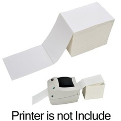 Fanfold 4″ x 6″ Direct Thermal Shipping Labels 500 / Stack Perforated Zebra 2844