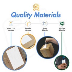 1.5″ x 1″ Thermal Labels – Rollo/Zebra Compatible, Adhesive, 4 Rolls (1380/Roll)