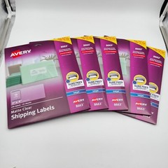 1,250 Avery Matte Clear Shipping Labels Sure Feed Technology 2″ x 4″ 8663 Bul