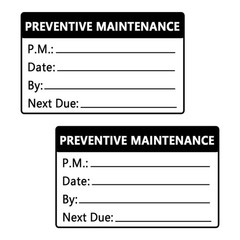 Top label Preventative Maintenance Stickers,3×2 Inch Adhesive Vinyl Labels,200 P