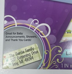 150-COUNT 3M BABY ADDRESS LABELS 3900-H Laser Inkjet Labels Permanent Adhesive