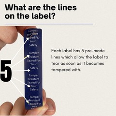 Tamper Evident Tape | Sealed for Your Safety | 500 Tamper Proof Stickers | Se…