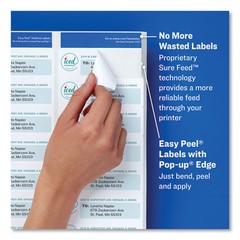 Avery Easy Peel White Address Labels W/ Sure Feed Technology, Laser Printers, 1
