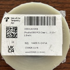 500 Pcs Clear Label Protectors Stickers for Protecting Barcodes, 3.14×1.18 Inch