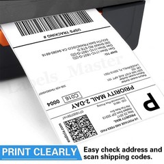 4″x6″ Direct Thermal Shipping Labels 250/Roll for Zebra & Rollo MUNBYN Printers