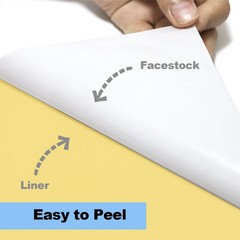 100 Sheets 8.5×11 Inch Full Sheet Label Sticker Paper Printable White Paper