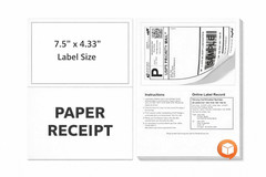 2000 Adhesive Labels w/ Tear off Paper Receipt. Ebay Paypal Laser Ink Jet 2000