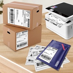Half Page Self Adhesive Shipping Labesl, 8.5″ x 5.5″ Labels Compatible Laser …